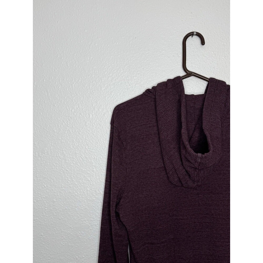 Gustin Waffle Full Zip Hoodie Mens M Thermal Knit Maroon Made in USA 100% Cotton - Picture 9 of 14